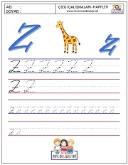 harfler çizgi çalışması